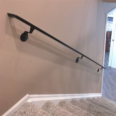 metal railing for front of house|interior wall mounted handrail ideas.